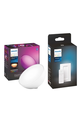 Lampe à poser Hue GO et variateur de lumière connectés