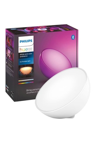 2 lampes à poser connectées Hue go - Blanc