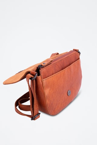Sac bandoulière en cuir - Camel 