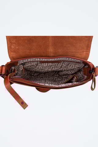 Sac bandoulière en cuir - Camel 