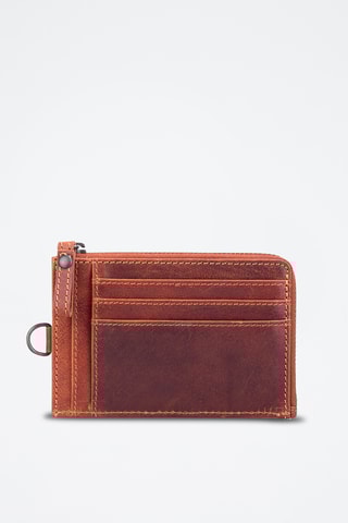 Porte-cartes en cuir - Camel 