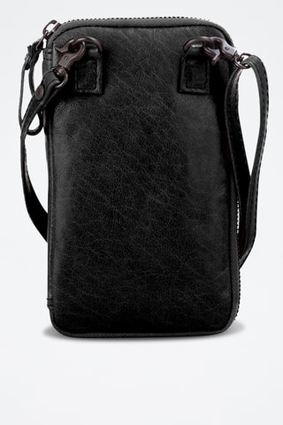 Sac bandoulière en cuir - Noir