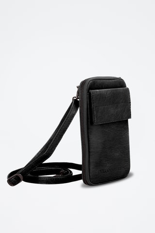 Sac bandoulière en cuir - Noir