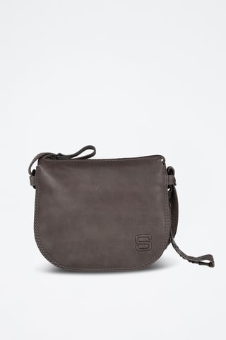 Sac bandoulière en cuir - Gris