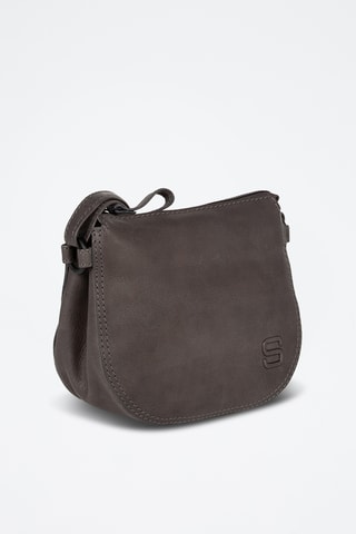 Sac bandoulière en cuir - Gris