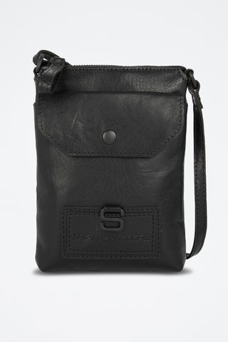 Sac bandoulière en cuir - Noir