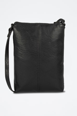 Sac bandoulière en cuir - Noir