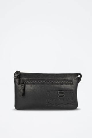 Sac bandoulière en cuir - Noir