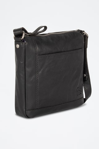 Sac bandoulière en cuir - Noir