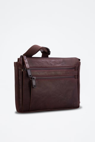 Sac bandoulière en cuir - Marron