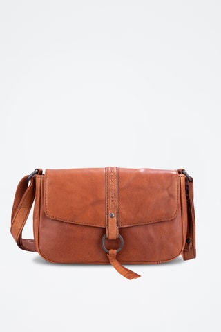 Sac bandoulière en cuir - Camel 
