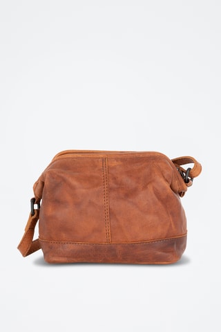 Sac bandoulière en cuir - Camel 