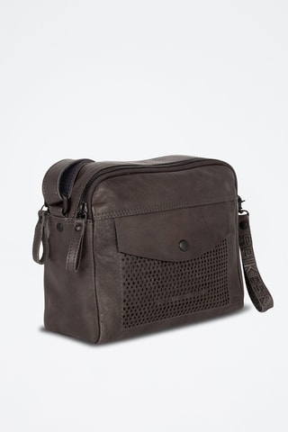 Sac bandoulière en cuir - Gris