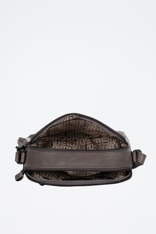 Sac bandoulière en cuir - Gris