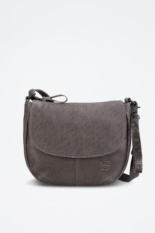 Sac bandoulière en cuir - Gris