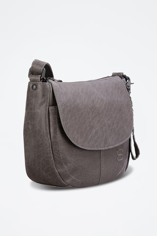 Sac bandoulière en cuir - Gris