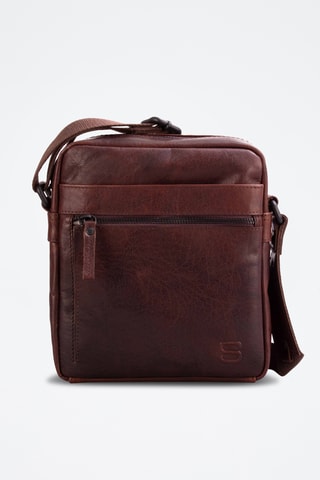 Sac bandoulière en cuir - Marron 