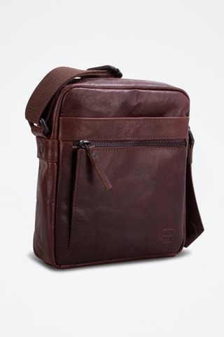 Sac bandoulière en cuir - Marron 
