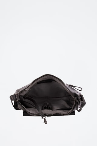 Sac bandoulière en cuir - Noir 