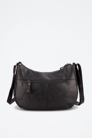 Sac bandoulière en cuir - Noir 