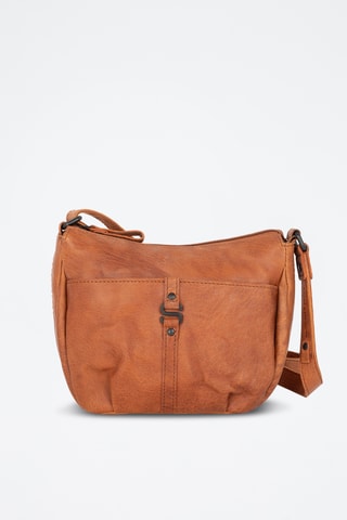 Sac bandoulière en cuir - Camel 