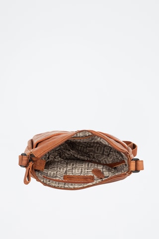 Sac bandoulière en cuir - Camel 