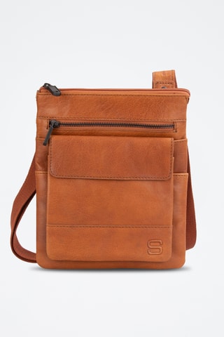 Sac bandoulière en cuir - Camel