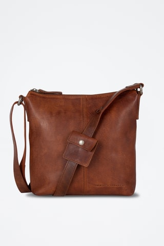 Sac bandoulière en cuir - Camel