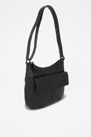 Sac bandoulière en cuir - Noir