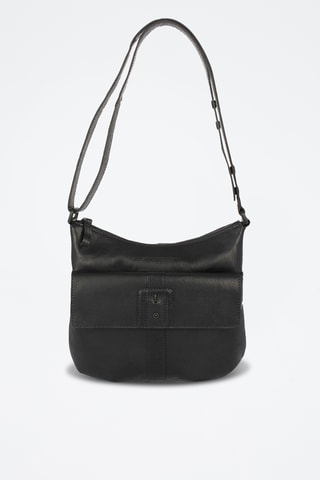 Sac bandoulière en cuir - Noir