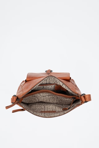 Sac bandoulière en cuir - Camel 