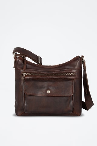 Sac bandoulière en cuir - Marron