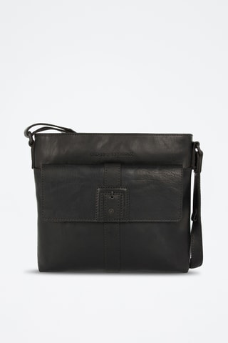 Sac bandoulière en cuir - Noir