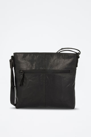 Sac bandoulière en cuir - Noir