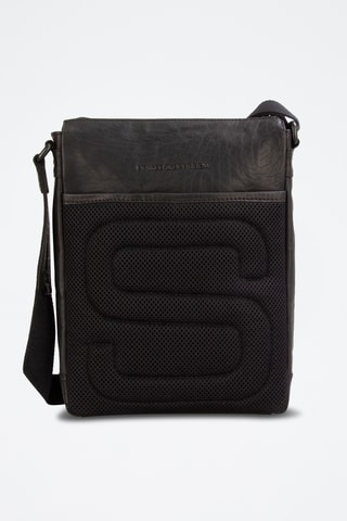 Sac bandoulière en cuir - Noir