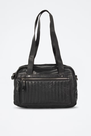 Sac porté épaule en cuir - Noir