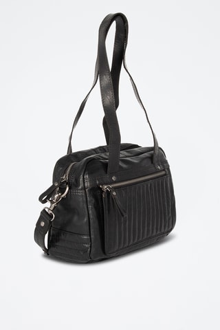 Sac porté épaule en cuir - Noir