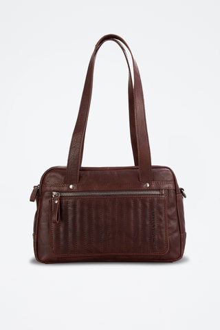 Sac porté épaule en cuir - Marron