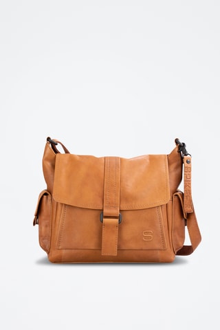 Sac bandoulière en cuir - Camel
