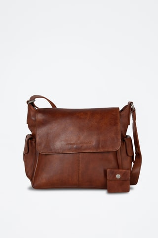 Sac bandoulière en cuir - Camel