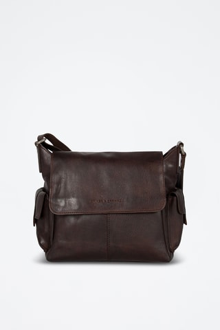 Sac bandoulière en cuir - Marron