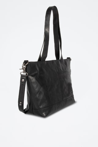 Sac porté épaule en cuir - Noir
