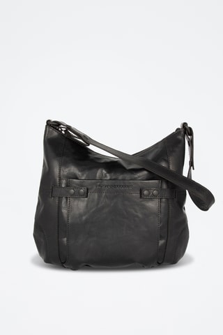 Sac porté épaule en cuir - Noir