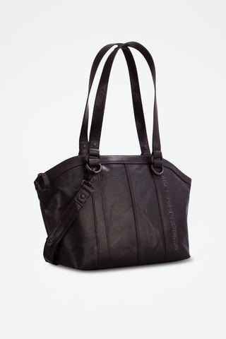 Sac porté épaule en cuir - Noir