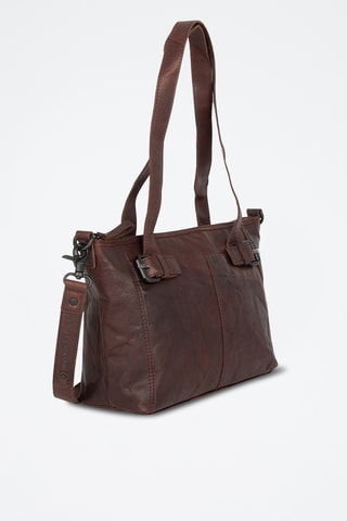 Sac porté épaule en cuir - Marron