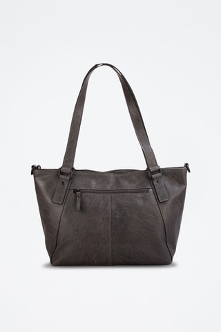Sac porté épaule en cuir - Gris