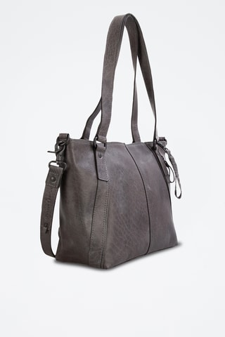 Sac porté épaule en cuir - Gris