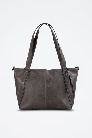 Sac porté épaule en cuir - Gris
