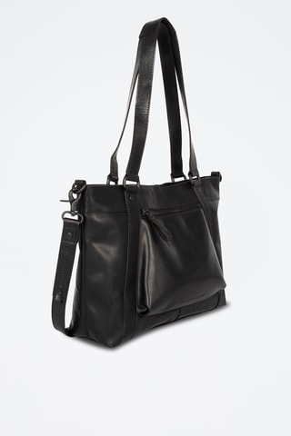 Sac porté épaule en cuir - Noir