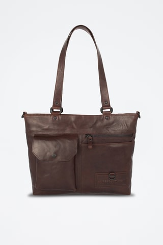 Sac porté épaule en cuir - Marron